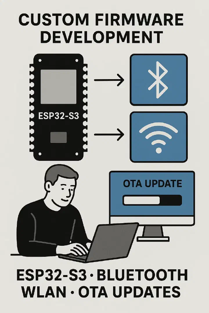 Individuelle ESP32-S3 Firmware-Entwicklung mit Bluetooth, WLAN und OTA-Updates